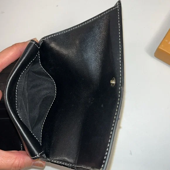Authentic TOD’S Black Alligator Leather Tri-Fold Wallet